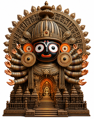 Round golden prabhaval