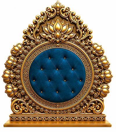 Blue royal Ganpati stage